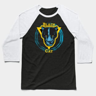 Black cat Baseball T-Shirt